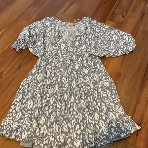 Adorable gray and white dress